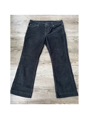 Polo Jeans Co Vintage Corduroy Pant Womens 12 Black Bootcut‎ Ankle Length